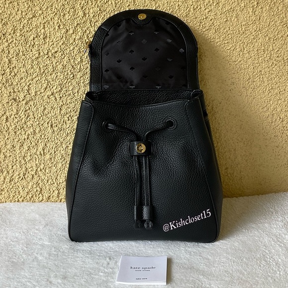 SOLD! NWT Kate Spade Leila Medium Leather Flap Backpack - Picture 12 of 17